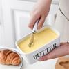 Butterbehälter Keramikbox Restaurant Versiegelte Aufbewahrungsbox Käsebox Butterdose mit Deckel für Arbeitsplatte Butterhalter