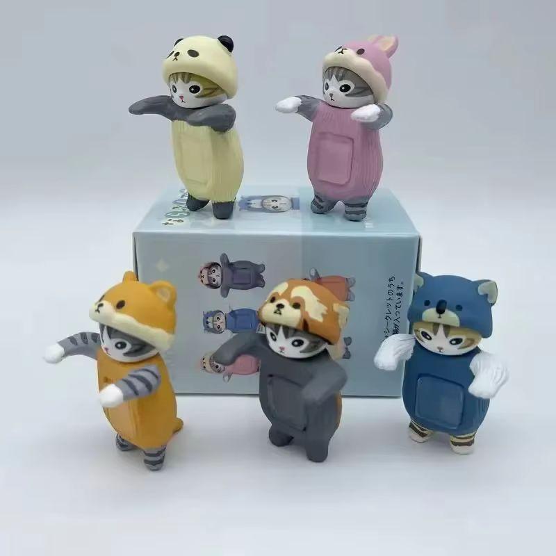 New Cat Lying Posture Blind Box Decorative Mini Figure Animal Costume Action Figure Trendy Toys For Fans Holiday Birthday Gift