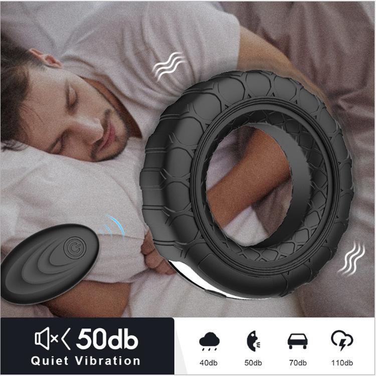 Penis Ring Vibrators Silicone Cock Ring Delay Ejaculation 10 Frequency Vibrating Dick Ring Penis Erection Erotic Sex Toy for Men