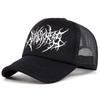 New Hip Hop Unisex Hat New Embroidery Gothic Street Punk Frauen Baseball Cap Men Adjstable Pure Black Sports Women Caps