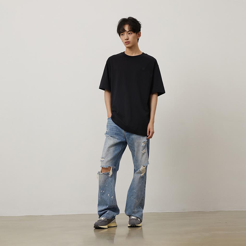 New Balance Short Sleeved T Shirt Men's Black MT41533-BK