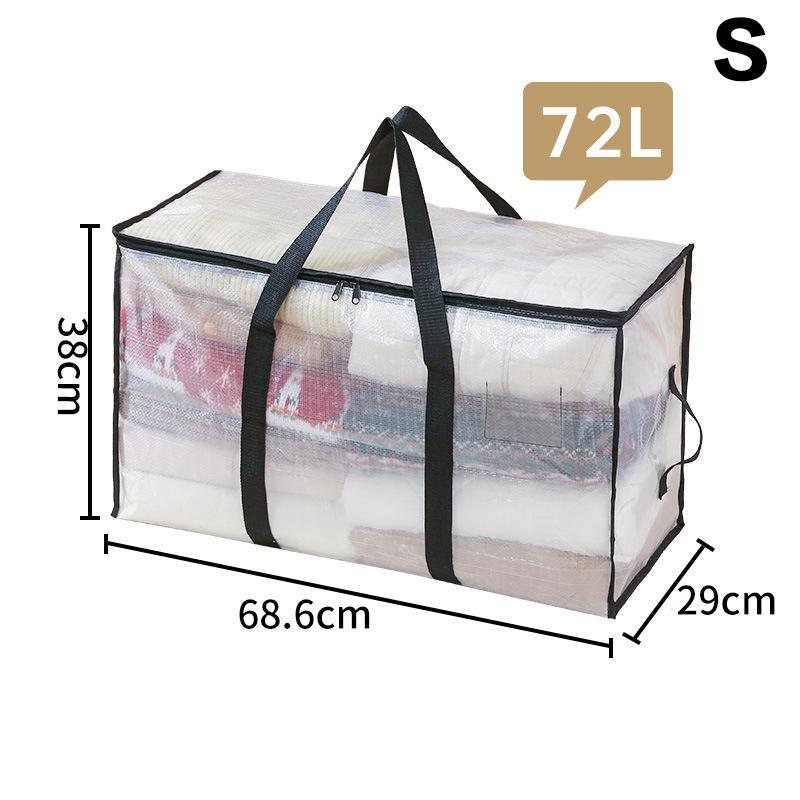 Large Capacity Storage Bag Clothes Blankets Closet Organizer Moving Tote Bag Zipper Durable Handbag Luggage Pack