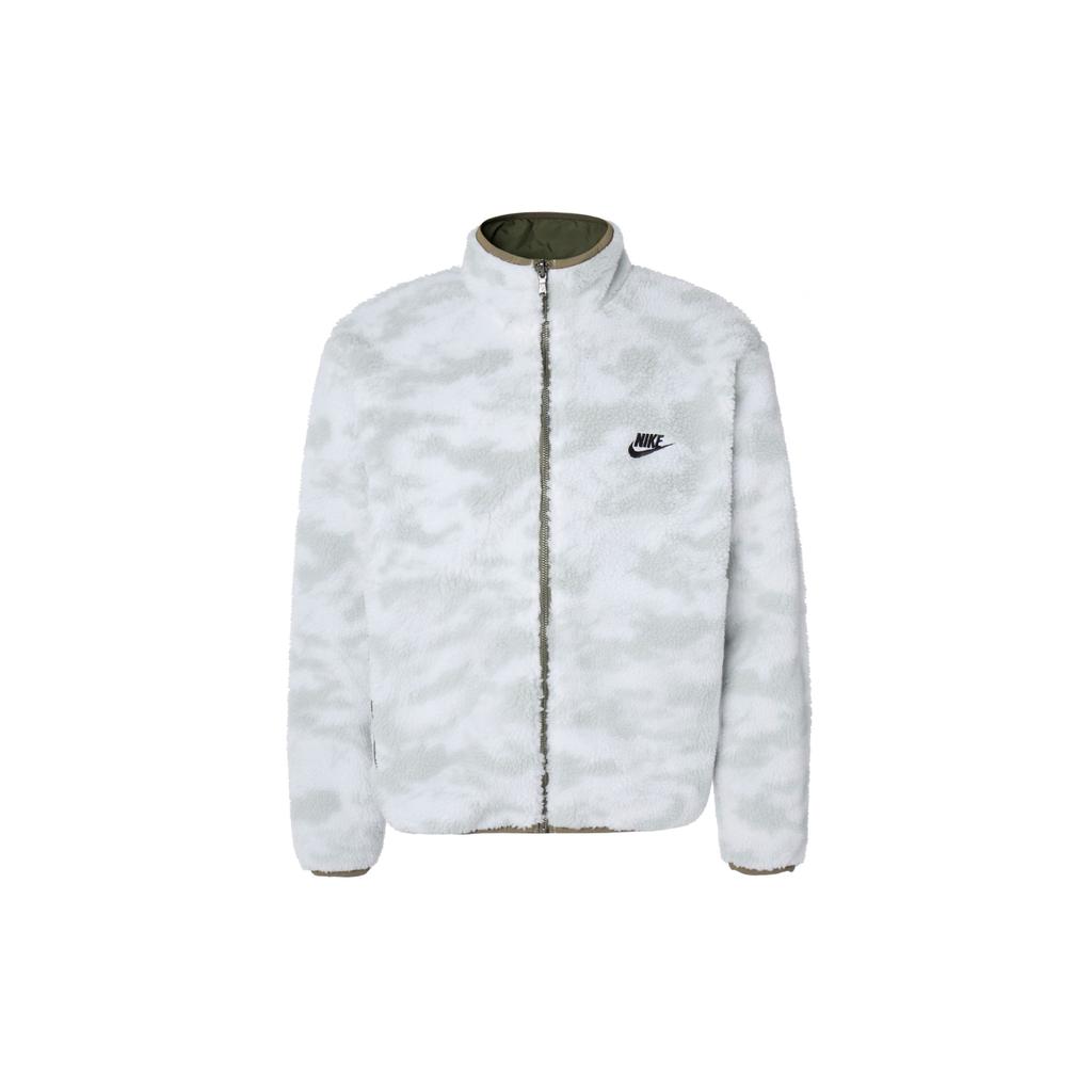 Nike Pánská oboustranná zimní bunda Club Fleece Plus Středně olivová/Černá Streetwear DQ4885-222