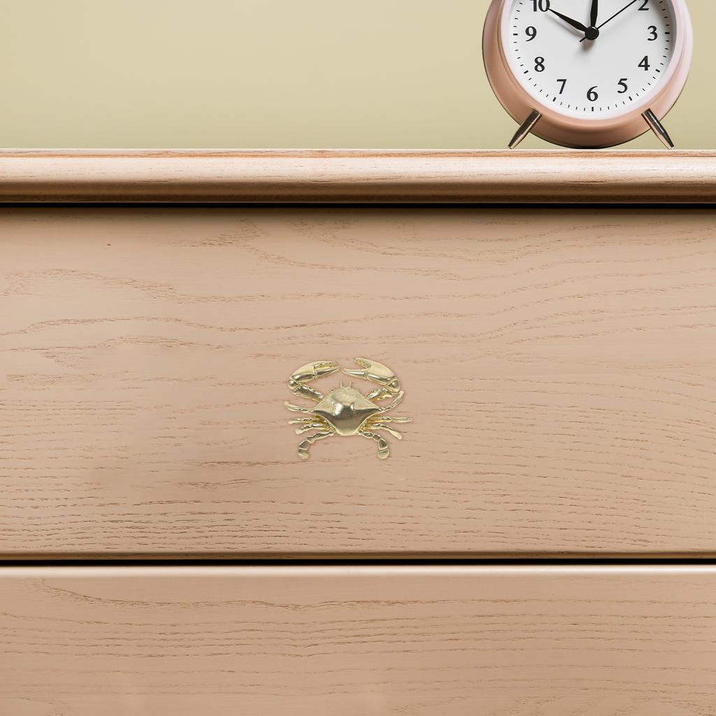 1pc Brass Crab Cabinet Handles Nautical Drawer Pulls Decorative Sea Theme Knobs For Kitchen Bathroom Furniture Hardware Pulls