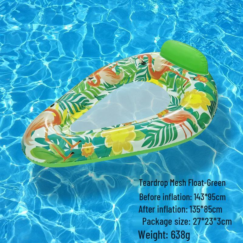 Foldable Striped Inflatable Pool Float Hammock Recliner