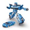 Children's mini transformation robot model toys comic brothers anime transformation men inertial police car mecha gift