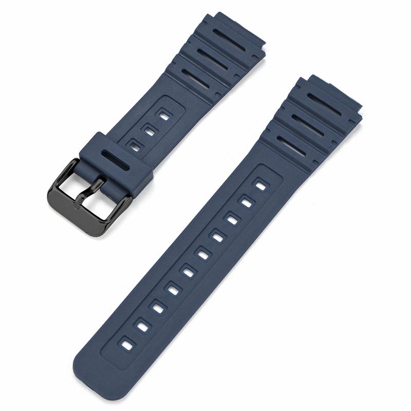 18mm Uhrenarmband für F108W F91 F94 F84 F105 AE1200 Weiches Harz Uhrenarmband Dornschließe Armband konvexer Ansatz Sport wasserdicht str