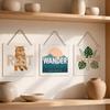 Square Clear Acrylic Wall Plaque Cat Art 20x20cm Smooth Edge Hanging Sign Home Decoration