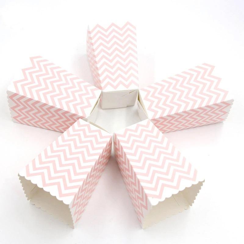 Striped Ripple Dot Popcorn Box Creative Birthday Party Decora Festival Carnival Snack Cup Children's Anniversary Gift Packag Handheld Popcorn Bucket