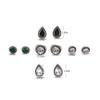 5 Pairs Round Waterdrop Shape Ear Studs Set Women Retro Party Earrings Jewelry