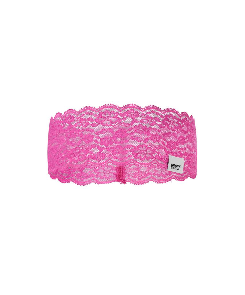 CRANK Lace Veil Hairband_Hot Pink