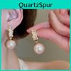 Stylish Gold And Silver Uform Pearl Studs Made With Stainless Steel For Women