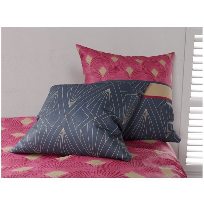 Housse De Couette + 2 Taies - Lilya - 240 X 260 Cm - 100% Coton - Lavable À 40°