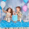 Tischdecke mit Meeresmotiv „Blaues Meer“ – Tischdecke mit Wellenmuster – Tischdecke für Geburtstagsfeiern, Kinder- und Erwachsenenpartys, Sommerparty-Tischdecke, 137 x 274 cm