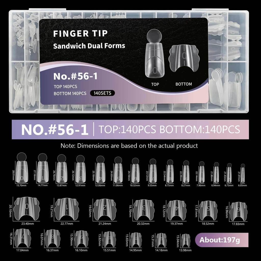 French Manicure Extension Mold Frosted Inner Layer/glossy Outer Layer Paint-free Snap-on Design Built-in C-shaped Curve Professional Nail Shaping Tool