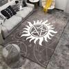 Teppich mit Sonnen- und Pentagramm-Design, geeignet als rutschfeste Matte für das Wohnzimmer oder das Sofa im Schlafzimmer