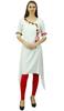 Phagun Angrakha Style Rayon Womens Tunic Kurta Pom-Pom Designer Kurti Top Indian
