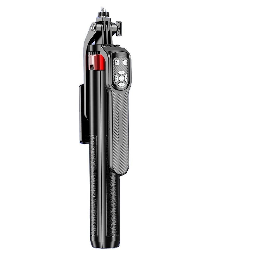 P185TK Aluminum Alloy Selfie Stick with for Tetrapod Universal Mobile Phone Holder Live Broadcast Handheld Stabilizer