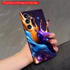 2DFlat Samsung Phone Case Vibrant Liquid Splash Phone Case Applicable To Galaxy S23 S24 S25ULTRA S26 A12 A14 A15 A16 A54 A55