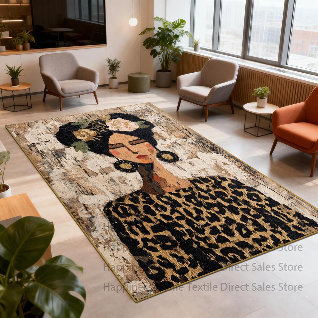 Modern Ins Abstract Cartoonstyle Living Room Carpet Washable Non-slip Decoration Home Rug Soft Fluffy Lounge Sofa Floor Mats
