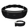 Waterproof sports waist bag for running - black