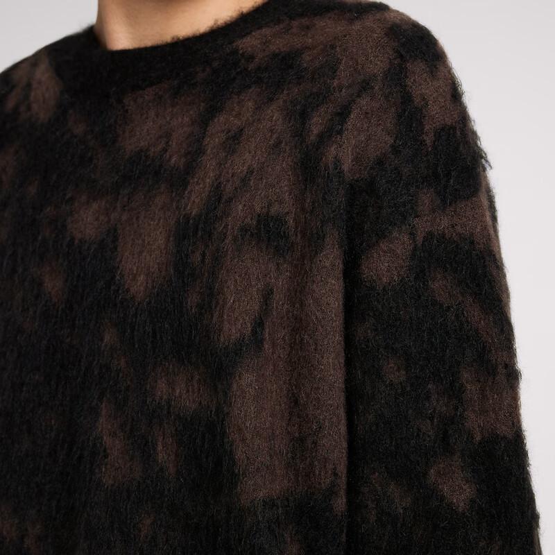 Herren-Pullover mit Print, Rundhalsausschnitt und lockerer Passform