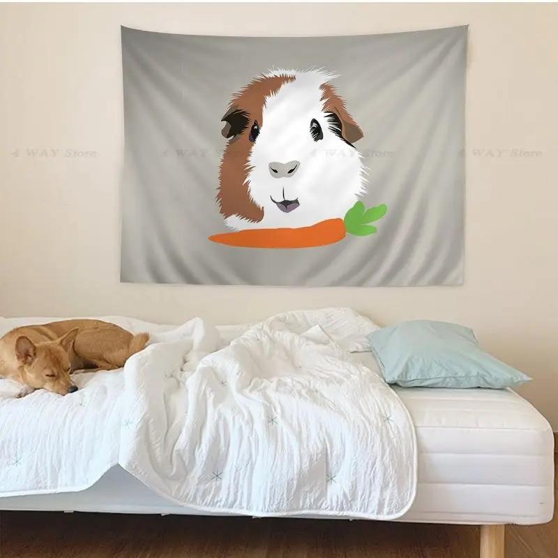 Niedlicher Meerschweinchen-Druck Wandteppich Büro Wohnzimmer Wandteppich Heim Wanddekoration Wandteppich