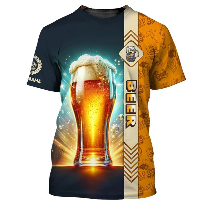 Funny Beer 3d Printed Tshirt For Men New Design Beers Club Short Sleeves Tops Summer Street Tees For Beer Lover T-shirt Gift