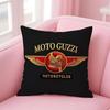 Classic Italian Brand MMoto Guzzi Cushion Cover Pillowcase Short Plush Invisible Zipper Room Sofa Cushion Cover