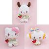Sanrio Strawberry News Kuromi Plush Toy Bag Charm With Soft Short Pile For Kids