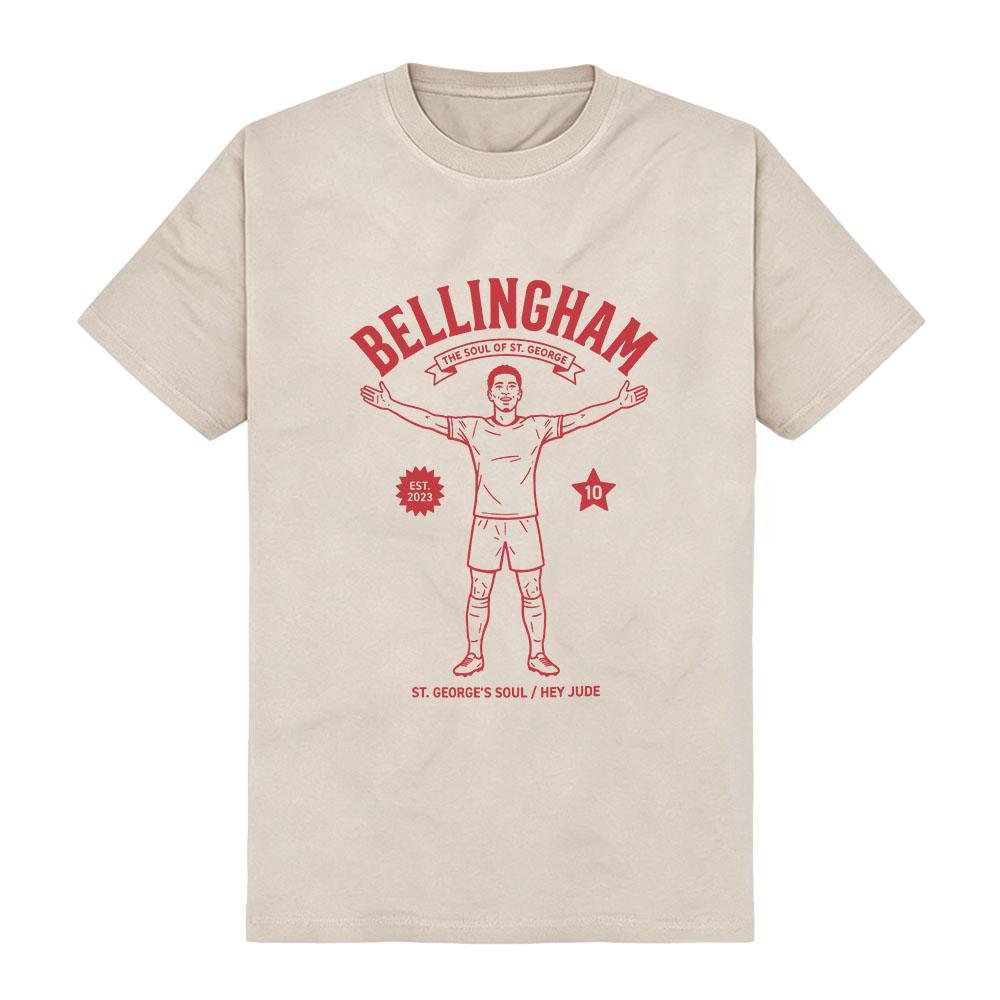 England Soccer Graphic Tee Number 10 Bellingham T-shirt Cotton Soft Short Sleeve Unisex Streetwear Tops Women Tshirts