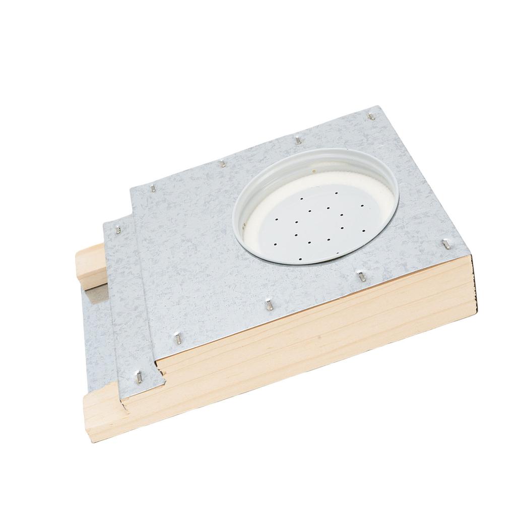 Krmítko pro včelí úl Dřevěné Hliníkové Přední Vstupní Krmítko pro Včely Včelařský Nástroj pro Převrácenou Sklenici