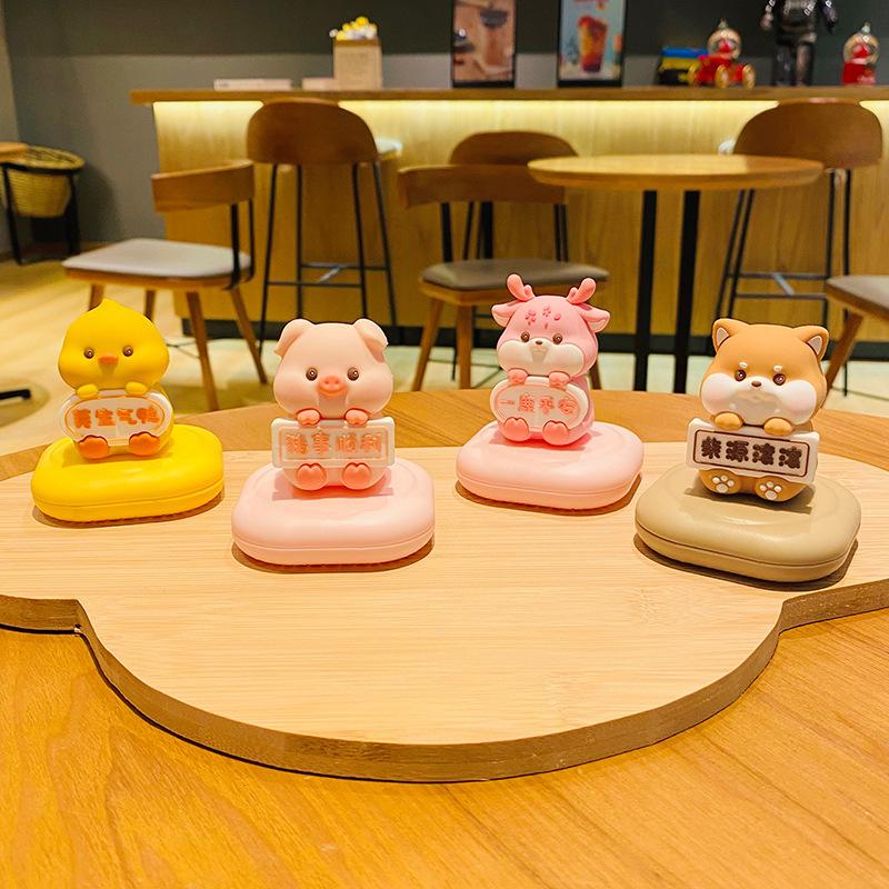 Resin Adorable Pig Aromatherapy Statue Perfect For Office Car And Home Decoration