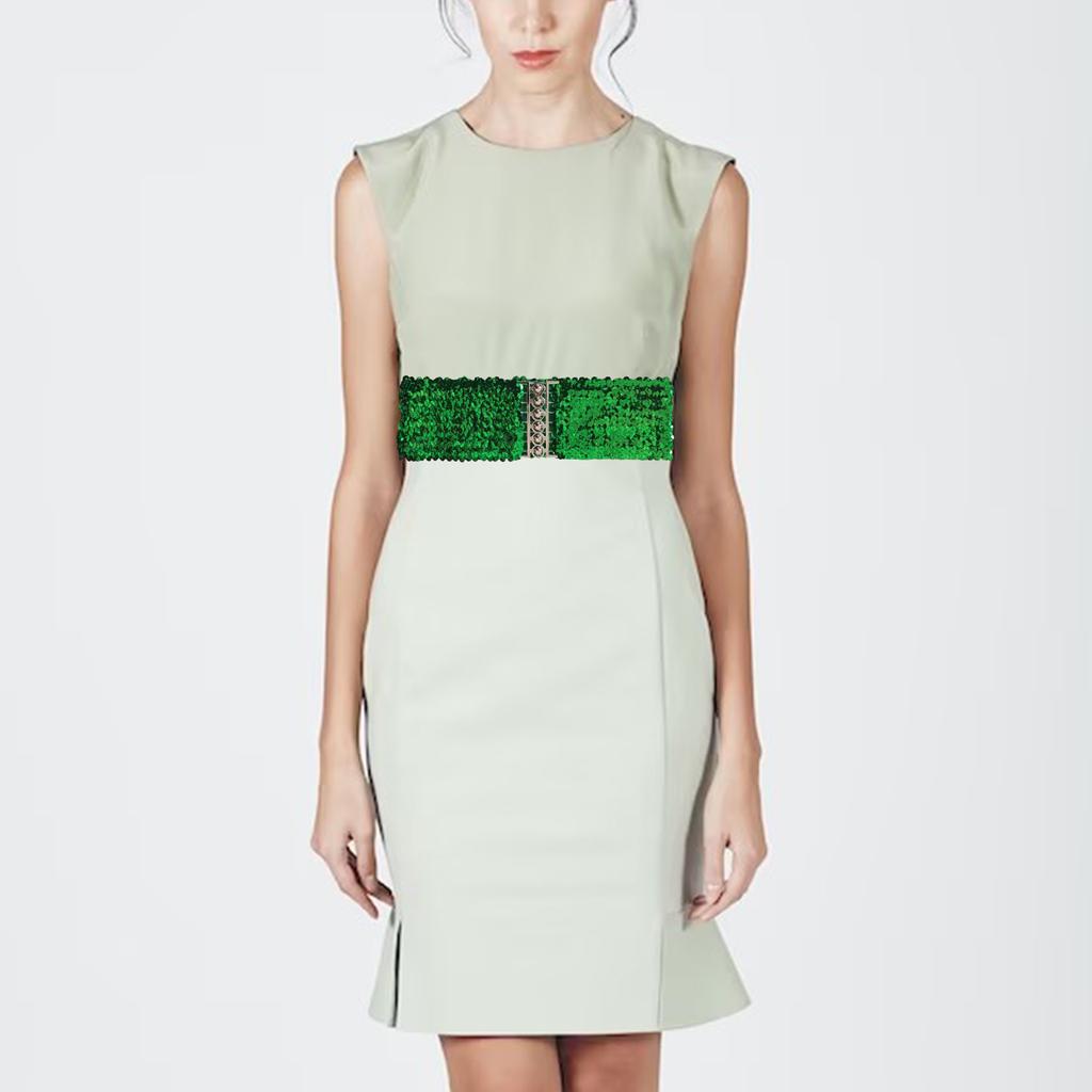 Female Sequin Waist Belt Fashion Elastic Waspie Belt Universal Waspie Dress Decorative Accessories Glittering Waistband