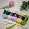 10pcs/set  500g Combed Milk Cotton 4-strands for Hand Woven Baby Yarn Ball DIY Bouquet Material Bag Doll Blanket Scarf
