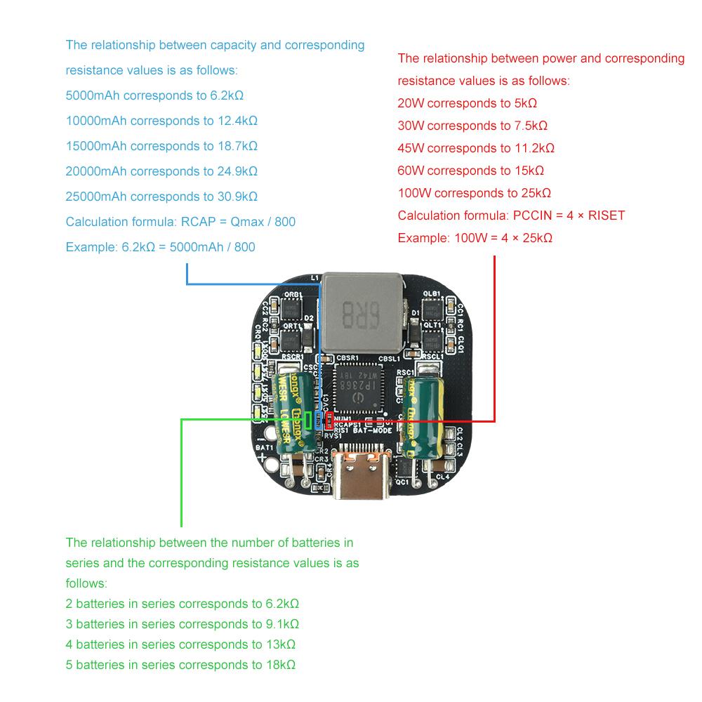 PD100W IP2368 2-5S Bidirectional Charging / Discharging Module Buck Converter Electronic Kit