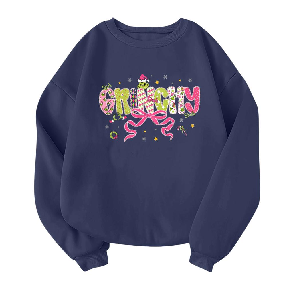 Children's Fashionable Lightweight Long-sleeved Round Neck Pullover With Pockets Printed Pullover