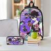 3Pcs Omori Hero Prints School Bags Set for Children Pen Bags Backpack Sets with Lunch Box For School Students Knapsack