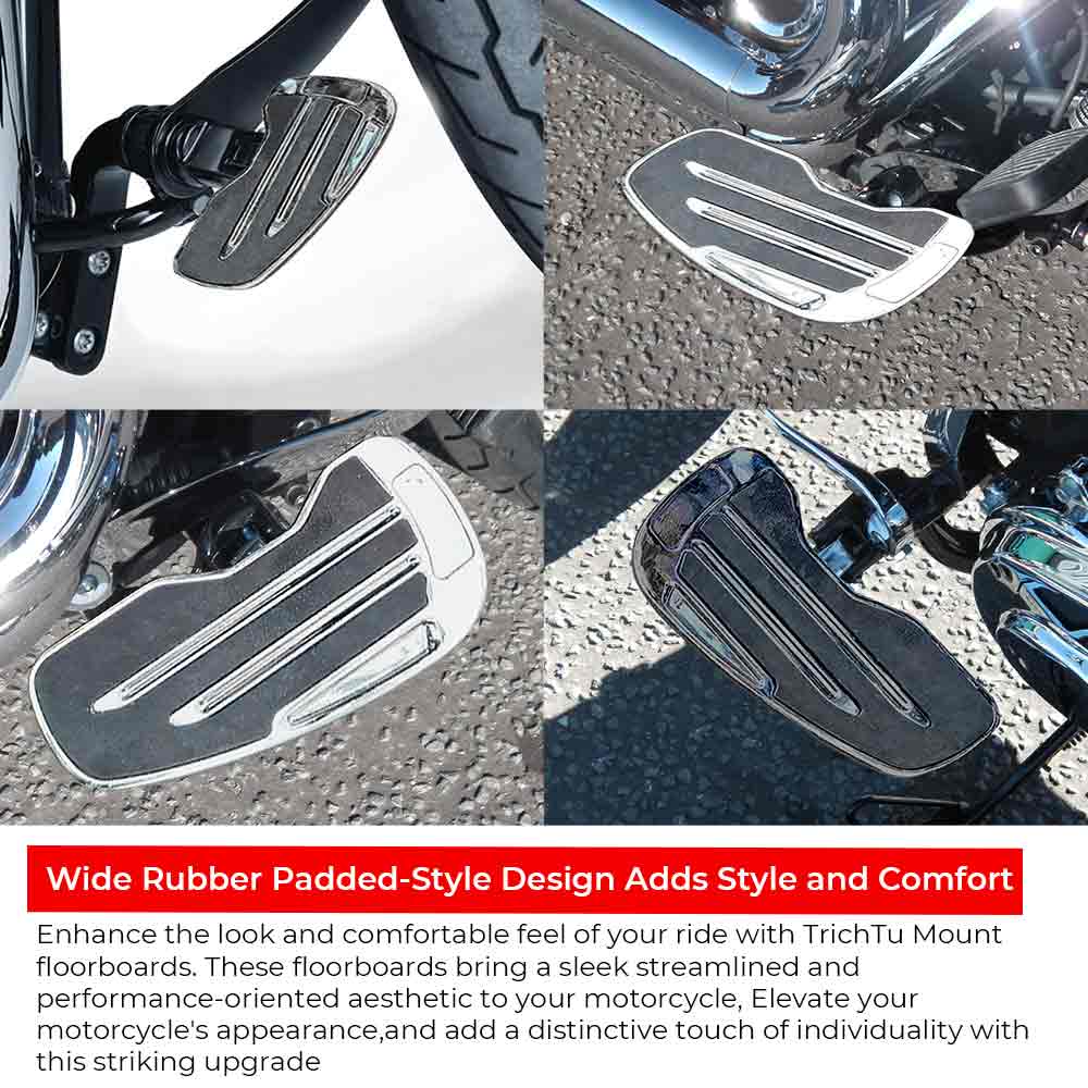 Motorcycle Foot Pegs Rider Footboard Driver Footrests Accessory Fit For Harley Softail Street Bob 114 FXBBS 2021 2022 2023 2024