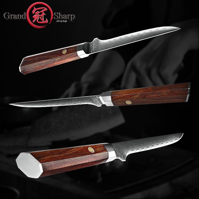 5.5 Inch Japanese Boning Knife Damascus Stainless Steel Kitchen Knife Cooking Tools Fish Filleting Cooking Tools GRANDSHARP