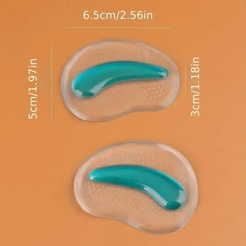 1pair Massage Forefoot Pad Sandals Thick Wear-resistant and Pain-resistant High-heeled Shoes Transparent Anti-slip Half Palm Pad