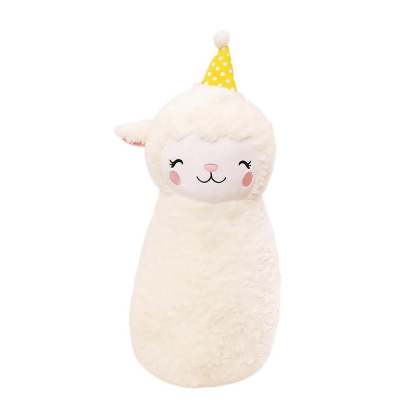 70cm Cartoon Animal Plush Pillow Fox Lamb Penguin Bear Sleeping Bolster Companion Friend Gift