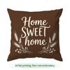 1pcs Autumn Warm Brown Floral Cushions Pillowcase Polyester Cushion Cover Throw Pillow Pillowcover Home Car Sofa Decor