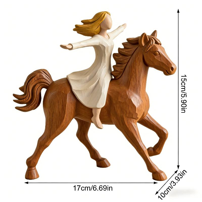 Home Decor Free Spirit Horse Rider Figurine - Inspirational Gifts For Women, Girls & Equestrian Lover - Horse Statues Home Decor белый