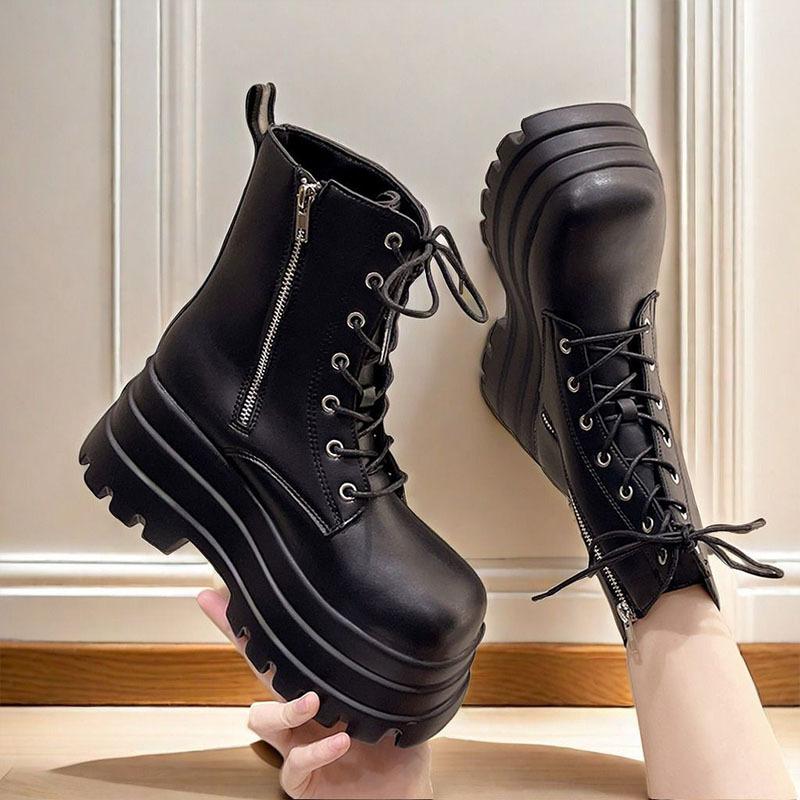 Buty podwyższające komiksowe cosplay dwuwymiarowe męskie i damskie buty Martin coser uniwersalne wysokie buty czarne skórzane buty