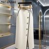 Matakawa Spring Autumn Women Skirts Fashion Chic Faldas Mujer A Line Elegant Simple Sweet Long Skirt