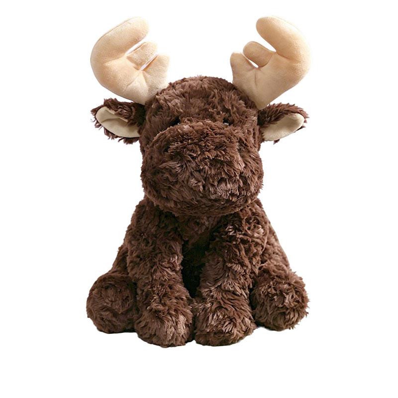 25cm Sitting Cartoon Animal Plush Toy Stuffed Lamb Pig Fox Sloth Cow Elephant Elk Soft Plushie Companion Gift