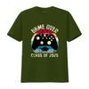 Abschlussjahrgang 2025 Retro Gaming Abschluss T-Shirt Game Over Geekiger Absolvent Vintage Gamer Lustig Vintage Gewaschen Vielseitig Atmungsaktiv