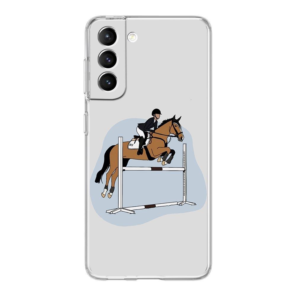 Competition Equestrian Horse Phone Case For Samsung Galaxy S25 S24 Plus S23 FE S22 S21 S20 Ultra 5G S10 S10E Soft Clear Cover