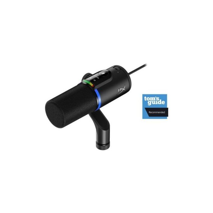 Micrófono HyperX FlipCast USB/XLR dinámico con brazo articulado negro